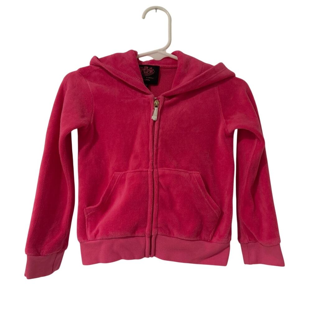 NWOT Juicy Couture Black Label Velour Hoodie, Pink, Baby Girl Size 3-6M